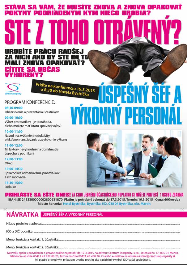 Konferencia - uspesny sef a vykonny personal